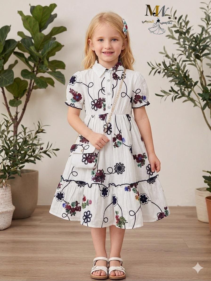 Robe enfant fleurie chic