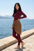 Ensemble bordeaux élégant