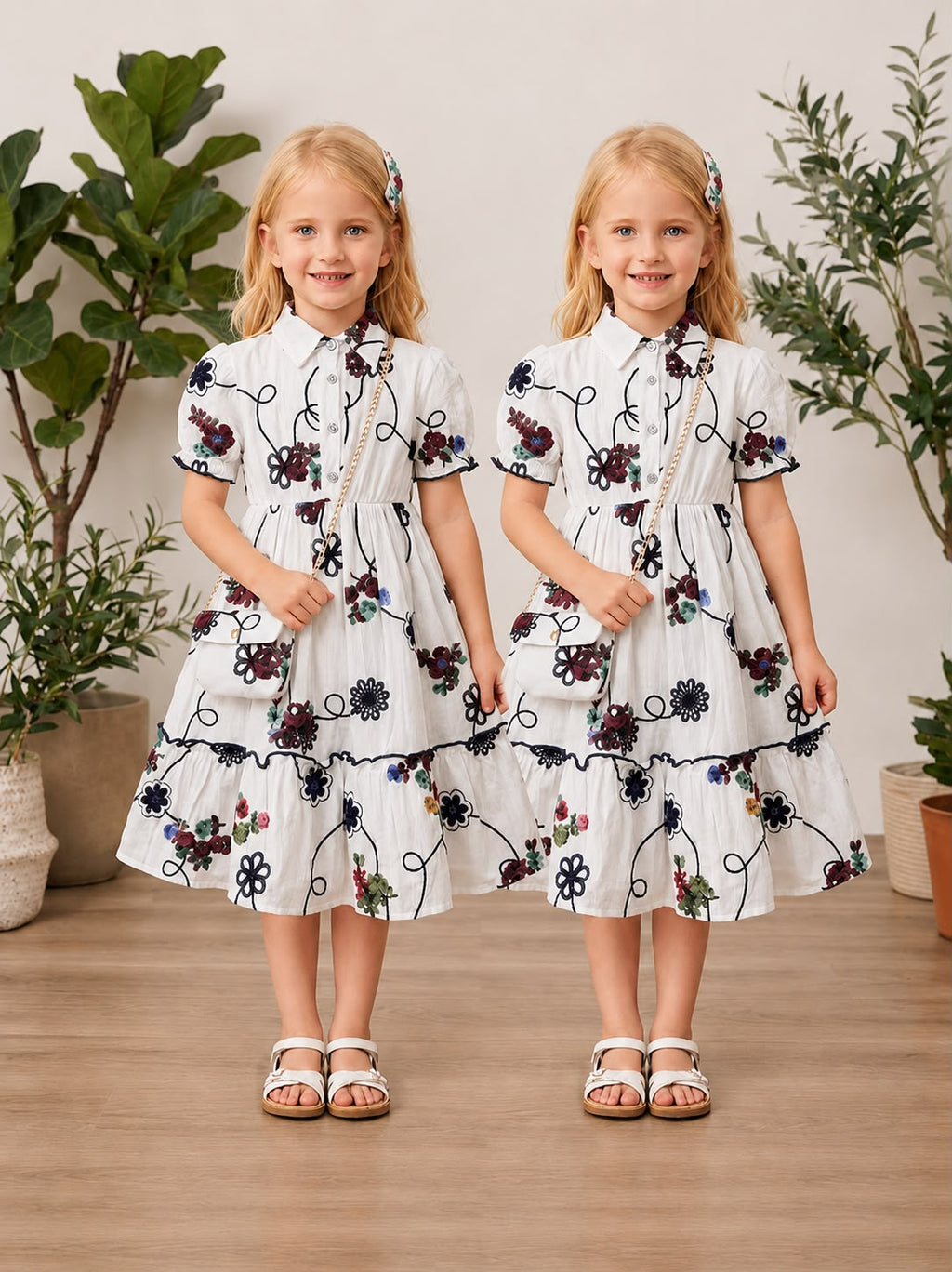 Duo robes filles assorties