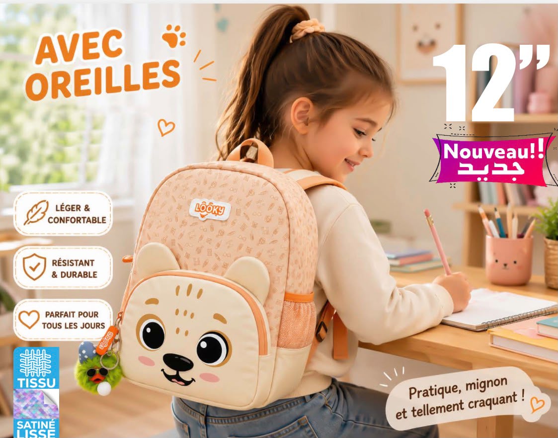 Sac à goûter ours 12 pouces