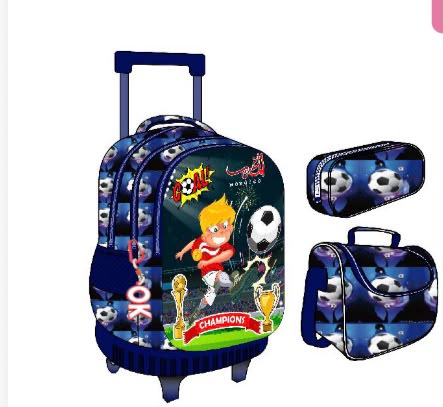 Pack trolley football bleu