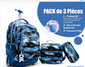 Pack scolaire 3 pièces bleu