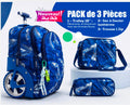 Pack trolley 3 pièces bleu
