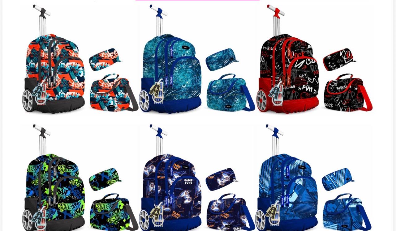 Pack trolley gamer bleu